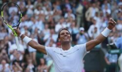 Rafa Nadal goes through in style, by holding to love