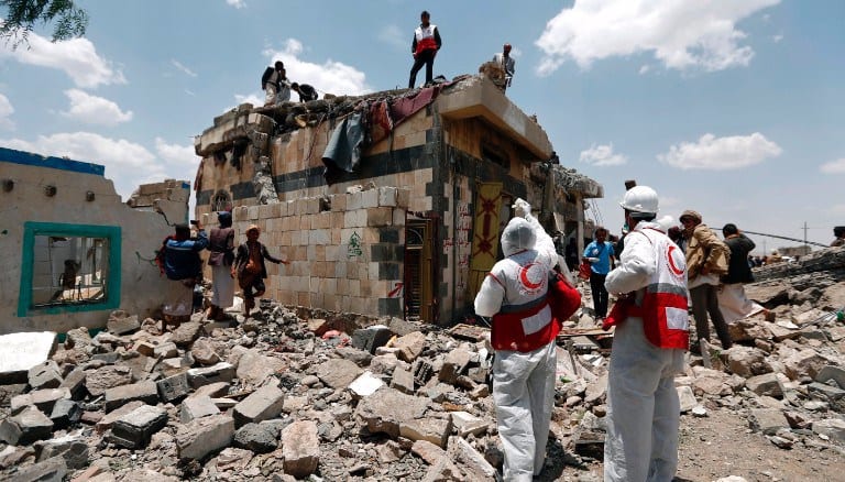 Airstrike in Yemen kills dozens at hotel