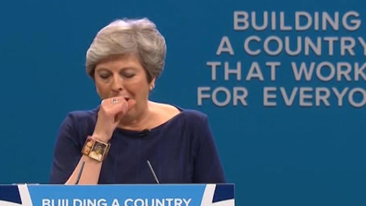 The PM at the Conservative party conference Last week
