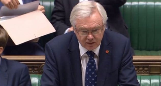 David Davis announces Parliament will get a vote on the Brexit Bill for leaving the EU