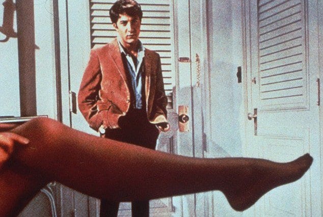 Dustin Hoffman with his timid defining look in 'The Graduate (1967)