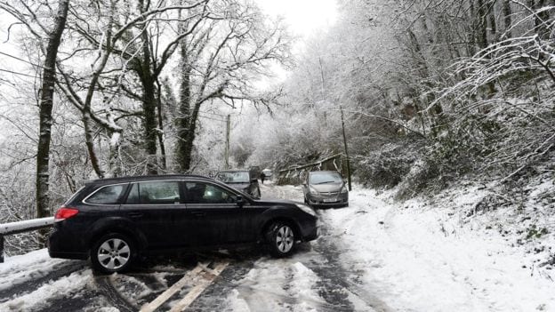 travel chaos as Storm Caroline torments part of the UK