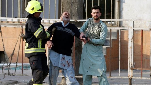 Kabul Ambulance Bomb as civilians join the rescue efforts