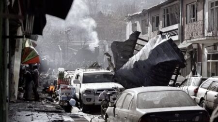 Kabul Ambulance bomb shows the destruction and devastation of the attack
