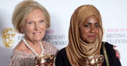 Mary Berry (left) and Nadiya Hussain at the House of Fraser BAFTA TV Awards 2016