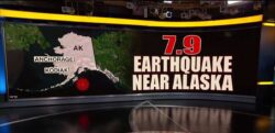 A 7.9 magnitude earthquake just hit of the coast of Alaska