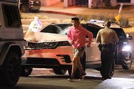 Bieber was on Sunset Boulevard just before 9:00pm in West Hollywood when he was rear-ended by a Range Rover