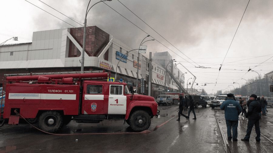 At least 64 people have died in a shopping centre in the Siberian city of Kemerovo