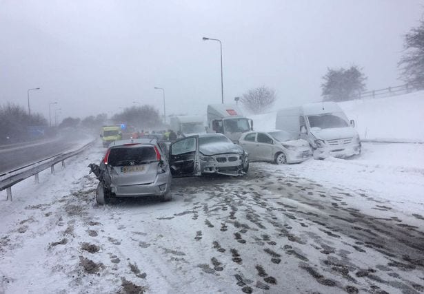 Storm Emma dubbed the Beast from the East is causing mayhem on the roads