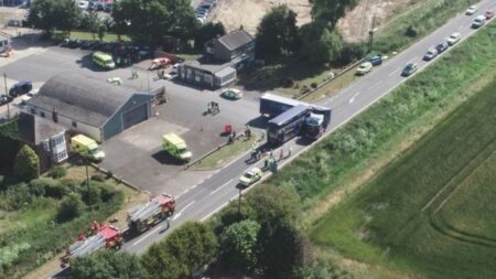 Cambridgeshire Police has said "a total of 20 people who were travelling in the bus, were injured - nine are seriously injured and 11 have minor injuries".