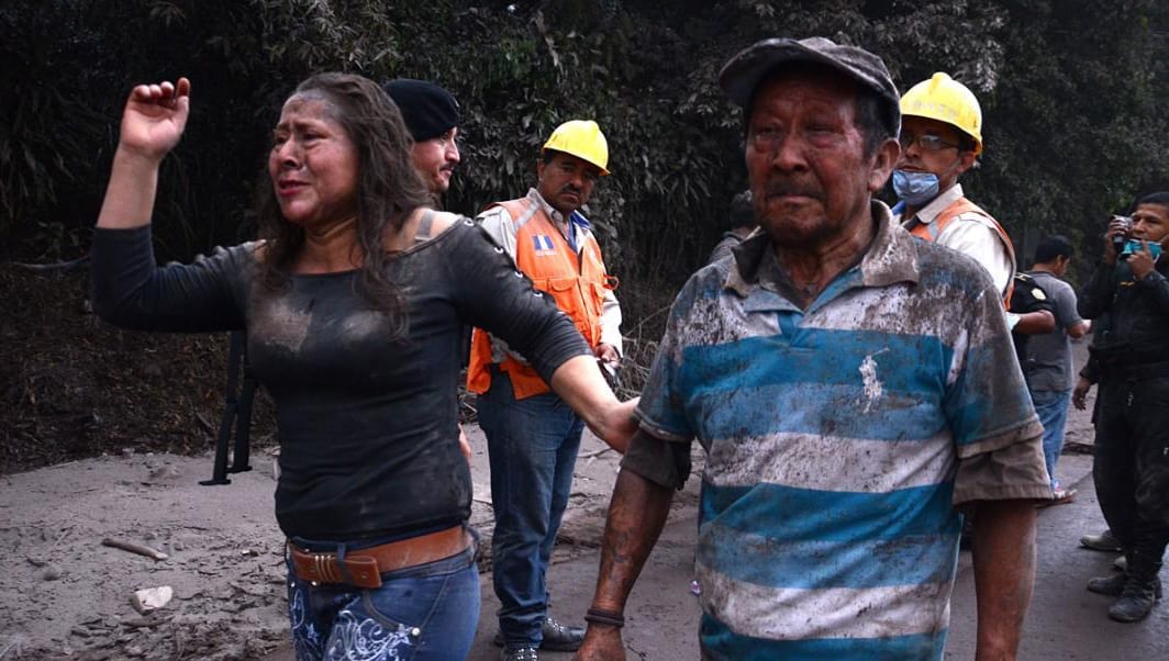 Guatemala volcano - at least 25 dead and hundreds injured as the volcano spews through villages burning people alive