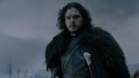 Kit Harington playing Jon Snow in Game of Thrones