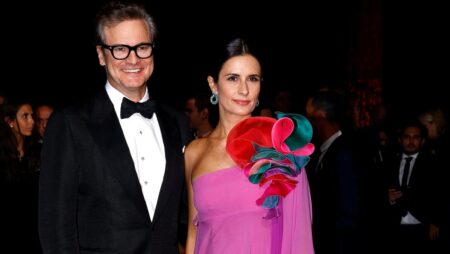 Colin and Livia Firth at the Green Carpet Fashion Awards event during fashion week at Milan's