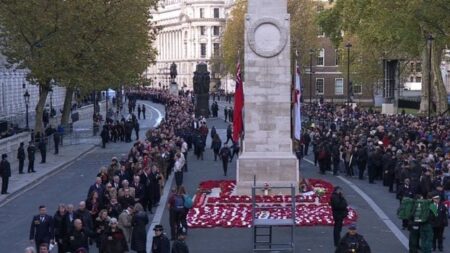 Cenotaph London Armistice Day 11:00 am 11th November