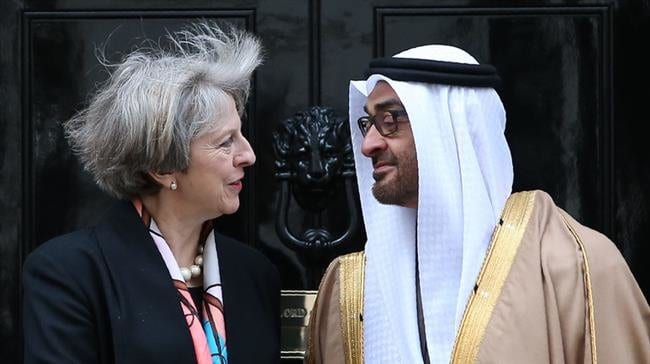 British PM Theresa May with Crown Prince Of Abu Dhabi