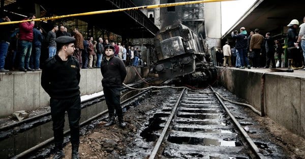 At Least 25 Killed in runaway train Crash at Cairo Train Station #Egypt #Cairo
