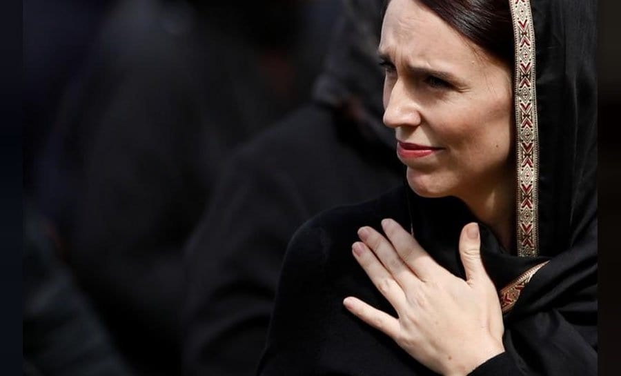 New Zealand Prime Minister Jacinda Ardern led thousands of mourners gathered at a park in front of the Al Noor Mosque