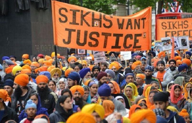 Protests in London by Sikhs for wrongful imprisonment against Sikhs in India