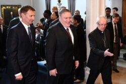 Mike Pompeo arrives in London to lobby for Israel in his post-Brexit deal to the PM