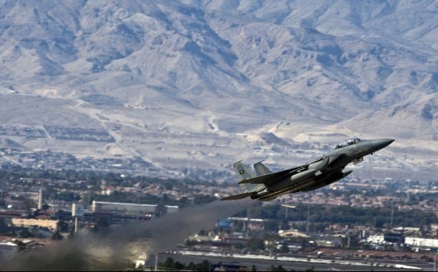Saudi Arabia launches 13 air strikes in the Yemeni Capital Sanaa, near the airport