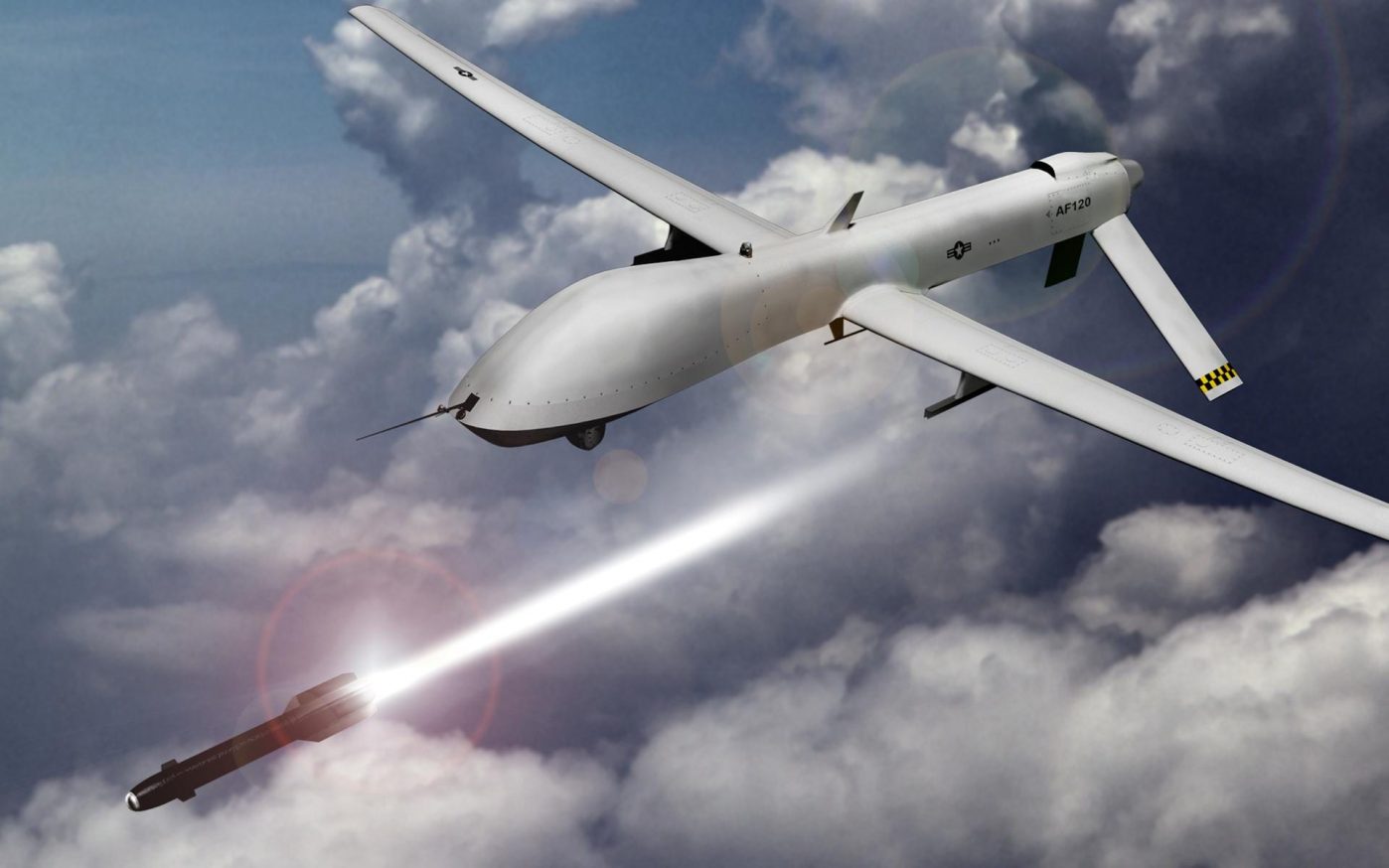 a US drone attacking remote places in Afghanistan