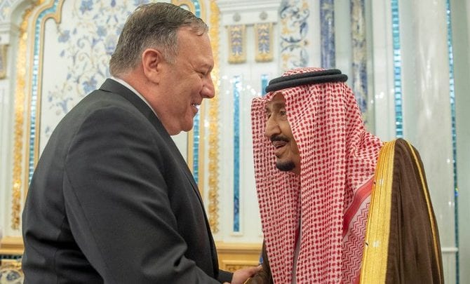 King Salman meets Pompeo amid US-Iran tensions