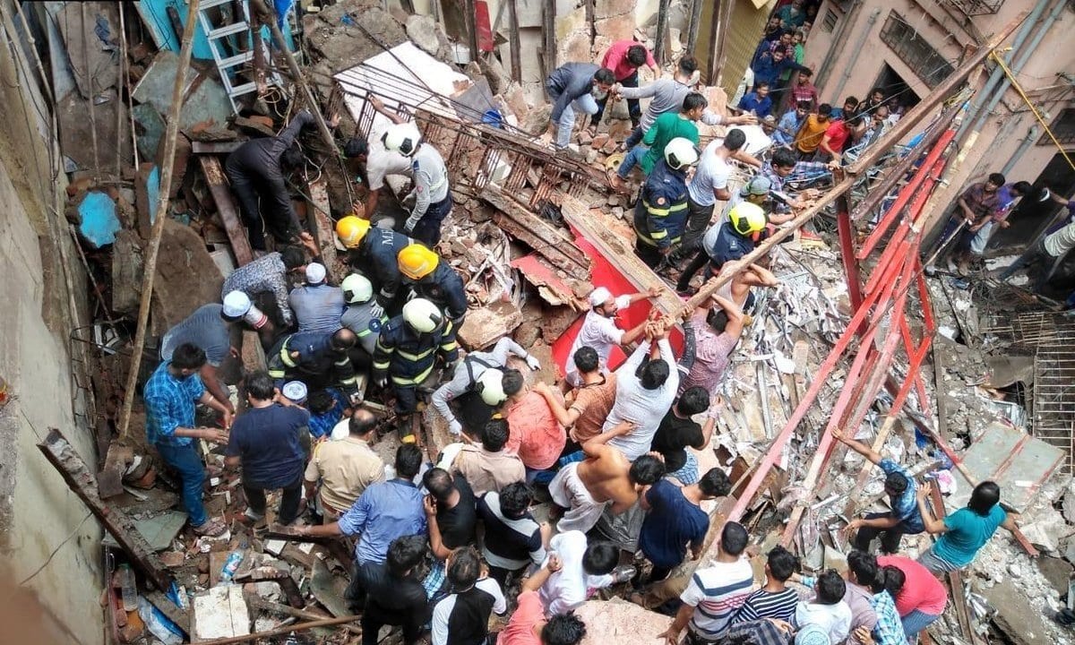 Mumbai building collapsing 5 dead many more still trapped