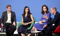 Fab four reunite: Prince Harry, Meghan Markel, Prince William and Kate Middleton become first royals to feature in an advert