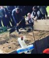 Image of toddler placing earth on dad’s grave released in a bid to cut knife crime