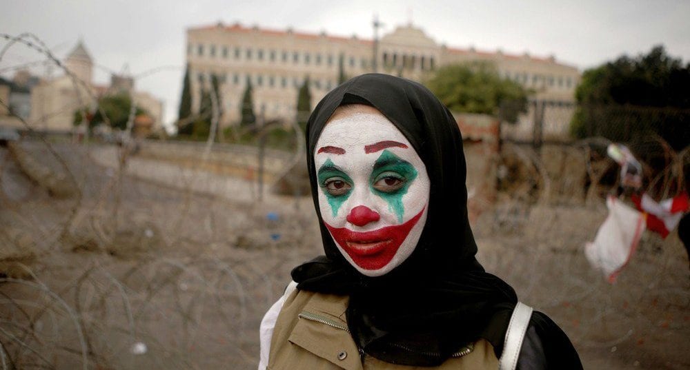Joker makeup being worn at protests worldwide