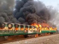 Pakistan train fire: At least 46 dead after cooking accident sparks blaze