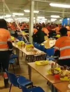 #Breaking News: #Brexit madness - As English workers clash with Eastern European's at #CrossRail HQ - Exclusive Video footage!