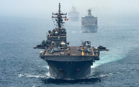 US-Led coalition charges into the Gulf- Warships in strategic locations to target Iran