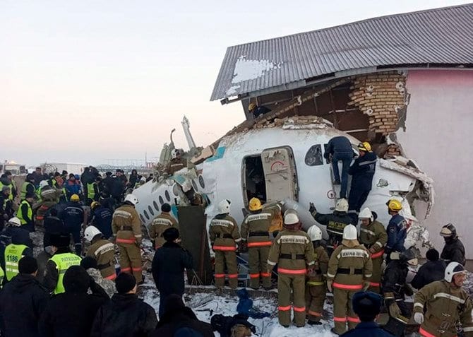 15 killed as Bek Air flight goes down hitting a building in Kazakhstan