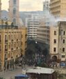 lebanon protesters fired at as they try to block vote of confidence