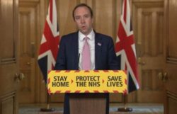England's health secretary says he wants to share some "really good news". He says now the UK is past the peak, fertility services will be restored. "Few families have been untouched by progress in the science... and I know how time sensitive and how important it is for families affected," he adds. "When I say thank you to all those staying at home, of course I'm saying thank you on behalf of the lives you are saving - but also on behalf of the lives the NHS can now create."
