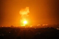 Israeli warplanes strike Gaza. Israel officials have said the retaliation was in response to “explosive and arson balloons launched from the Gaza Strip into Israel.”