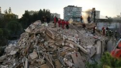 The search for survivors Twenty buildings were turned into mounds of concrete rubble by the earthquake in Izmir