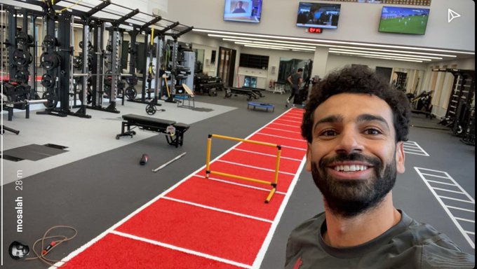 Mo Salah returns to start training for Liverpool FC at the new AXA training facility