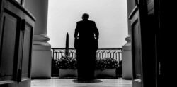 President Trump at the Whitehouse balcony, being Presidential. Trump is staying in Power demand a group of US senators