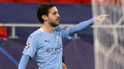 Bernardo Silva celebrates in City Champions League win vs Mönchengladbach