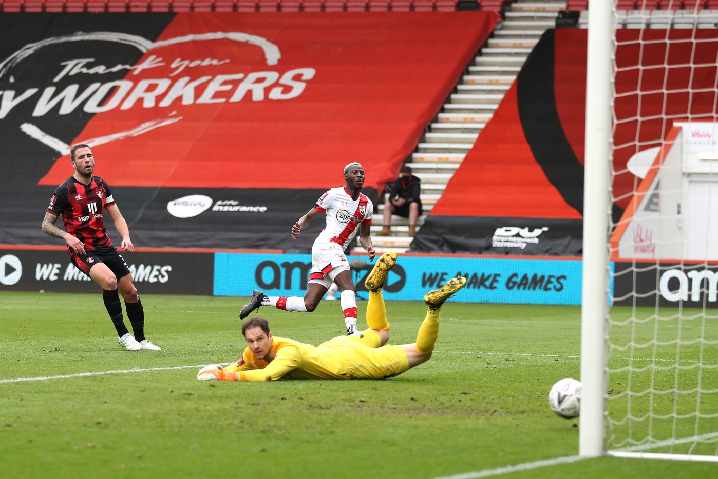 FA Cup Quarter-Final fixture between Bournemouth and Southampton - Djenepo scores