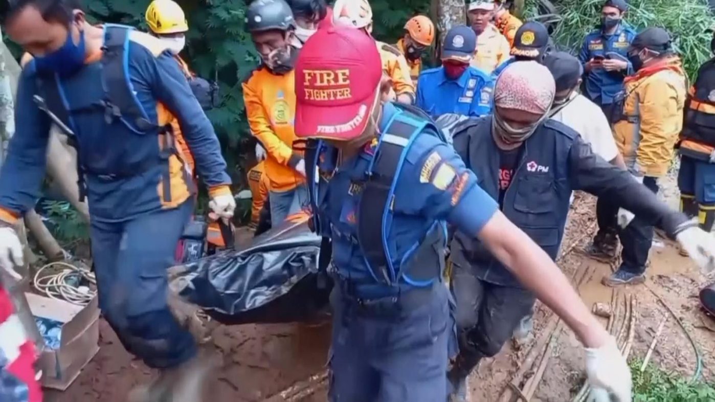 Dozens of survivors have been taken to hospital after the bus plunged into a ravine on the main island of Java near Jakarta