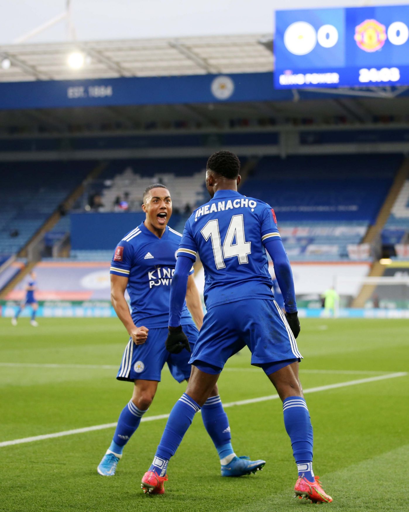 FA Cup Quarter-Final between Leicester City and Manchester United