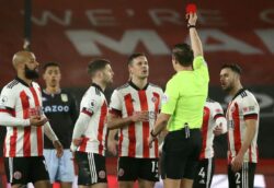 Phil Jagielka received a red card in Wednesday's Premier League fixture between Sheffield United and Aston Villa