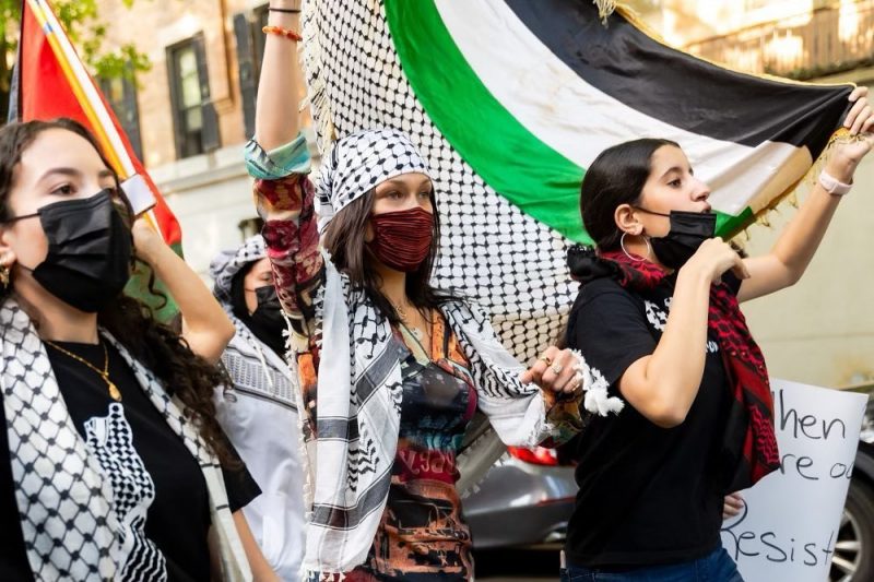 Bella Hadid marches to Free Palestine, after tearful plea