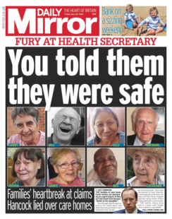 The Daily Mirror  –  8 care home Covid victims, families demand urgent inquiry 