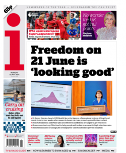 i news – June 21 lockdown lifting ‘looking good’ – Britain on track