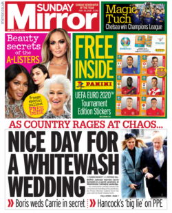 The Sunday Mirror – As the country rages at chaos, Boris gets married
