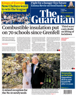 The Guardian – Grenfell insulation put in 70 schools as well as care homes and hospitals 